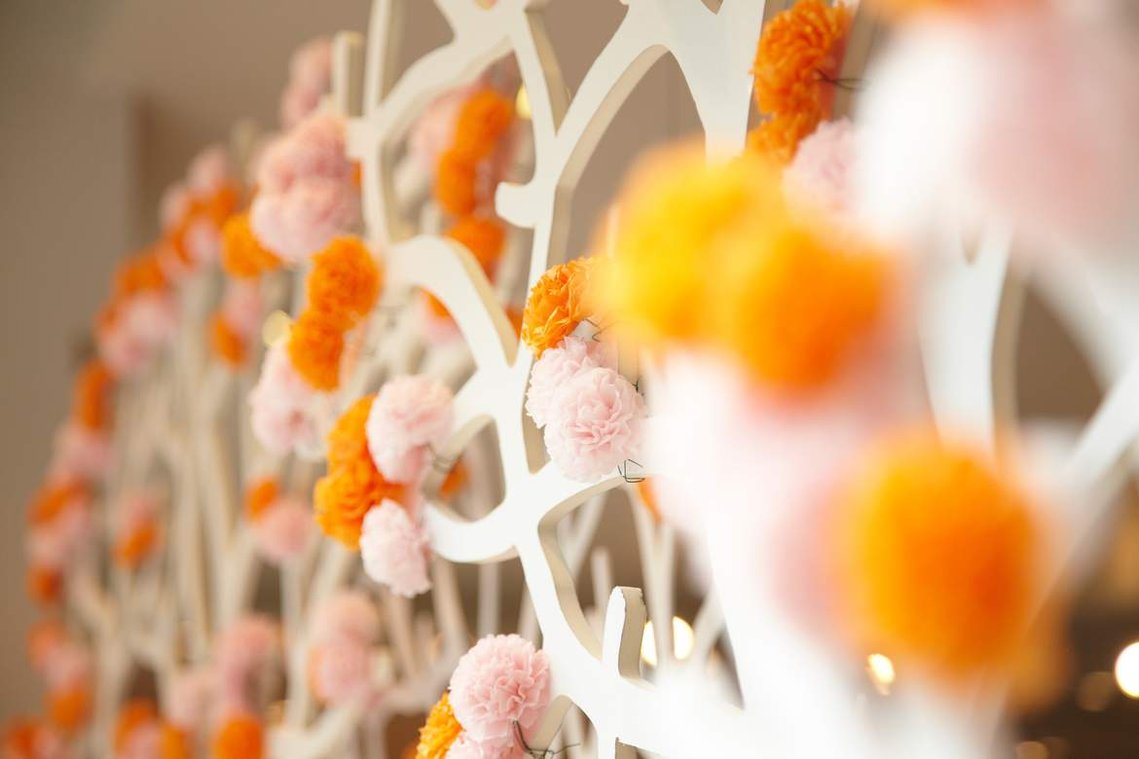 Hobbs Paper flower Spring Collection window display