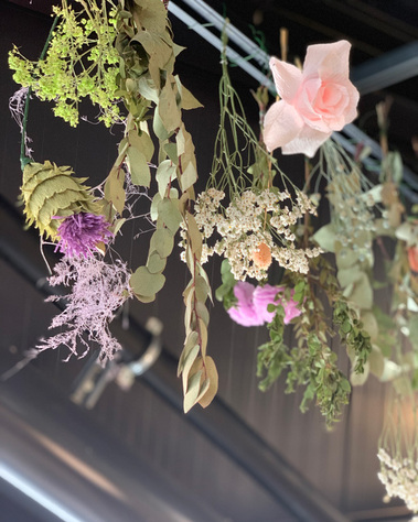 Paper Flowers in ceramic pots at Crispin E1