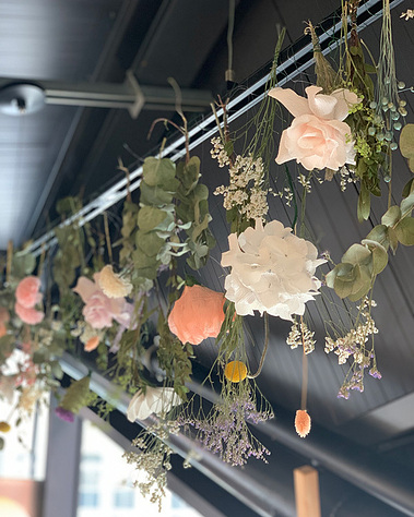 Paper Flowers in ceramic pots at Crispin E1