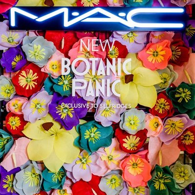 Mac Cosmetic Paper Flower Display in Selfridges