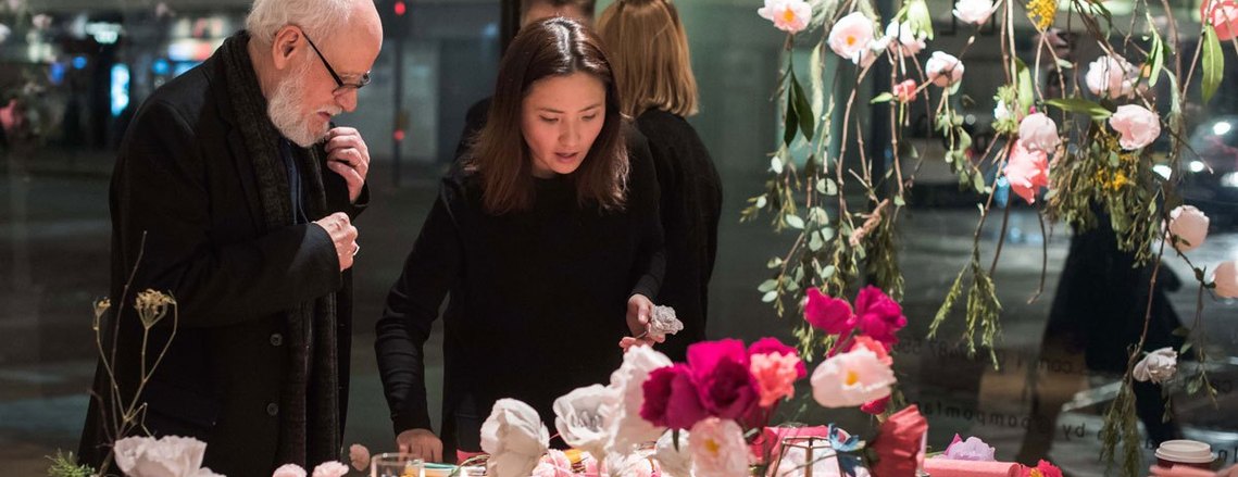 paper flower workshop at Shoreditch House