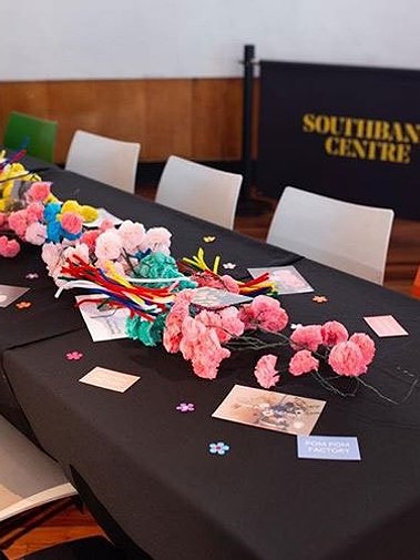 POM POM FACTORY PAPER FLOWER AND PAPER POM POM WORKSHOP AT CAROUSEL LONDON 