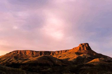 Mesa at sunset, Lajitas, TX