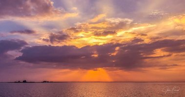 Sunrise over Matagorda Bay, Port O'Connor, TX