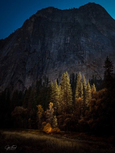 Sunset on Cathedral Mountain, Yosemite National Park
