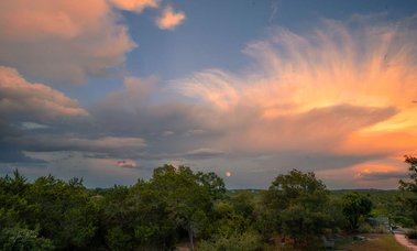 Full Moon Sunset, Cordillera Ranch, Boerne, TX