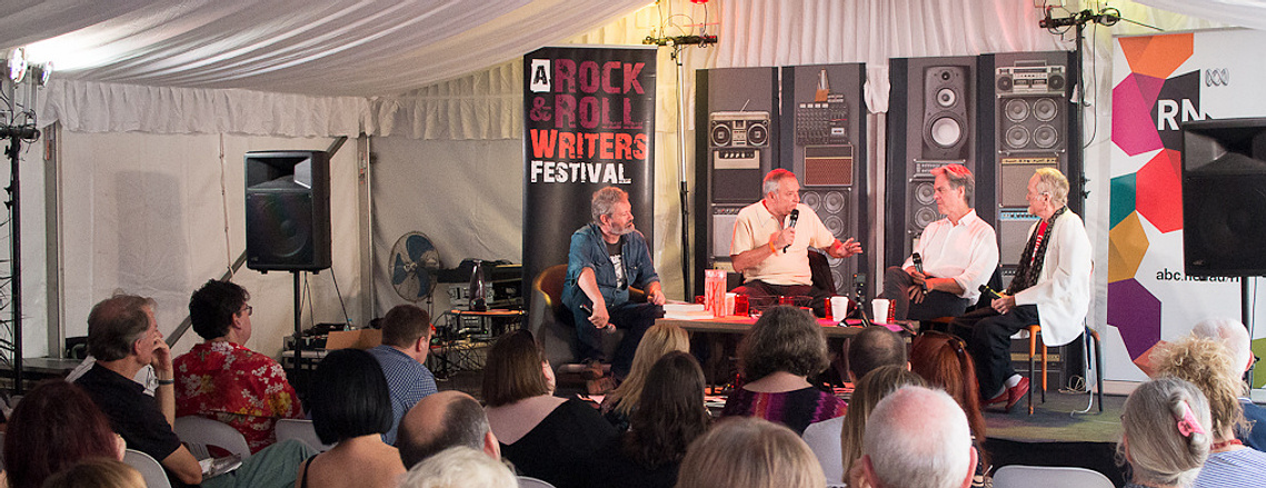 L-R Sean Sennett, Chris Salewicz, Don Walker and Ritchie Yorke