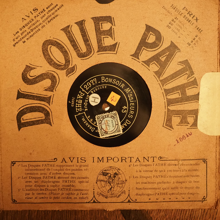Disque pour gramophone par Dranem