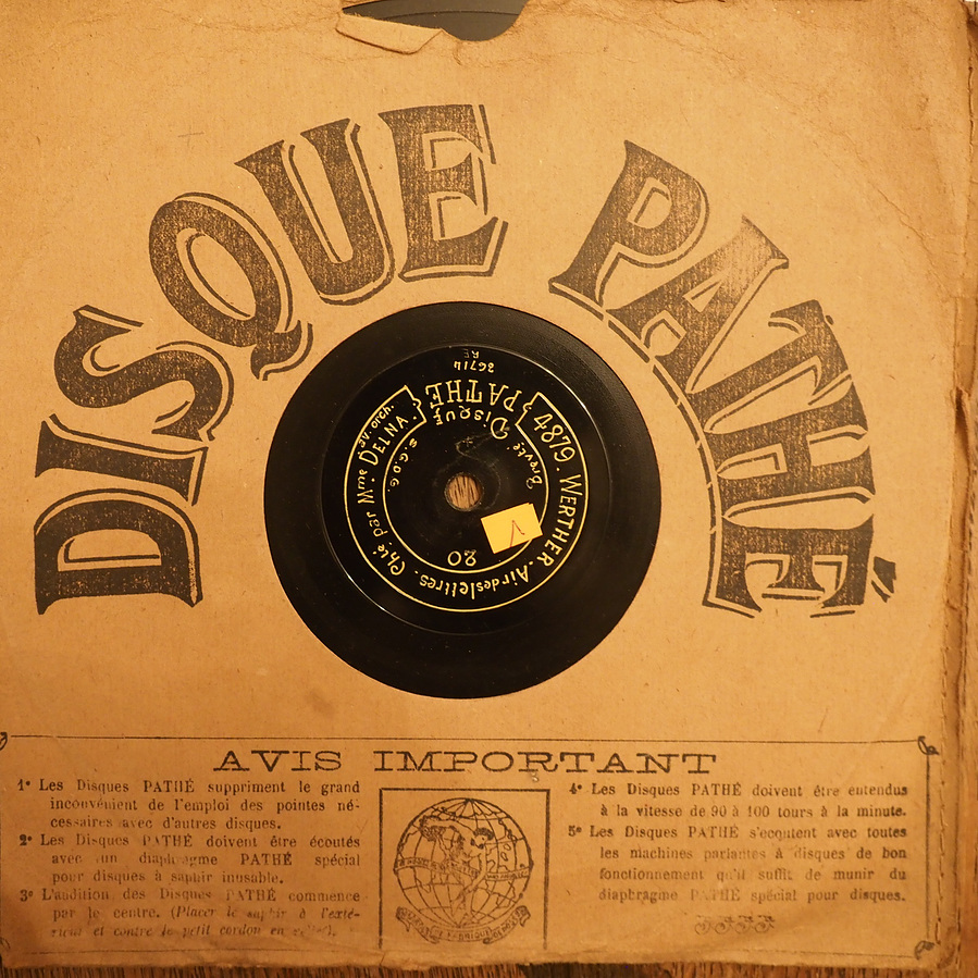 Mme Delna disque pour gramophone Pathé