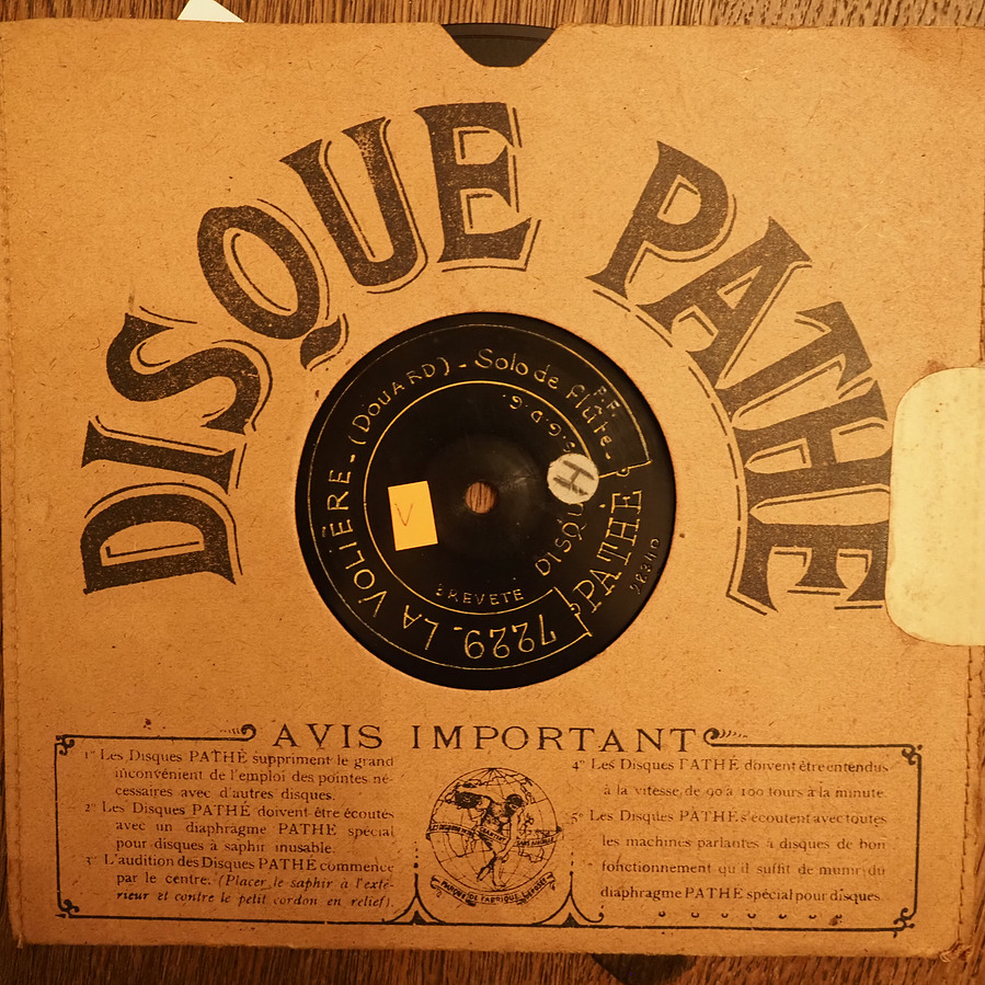 disque pour gramophone flûte