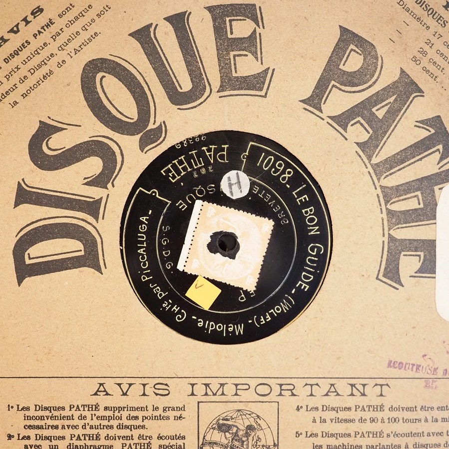 disque pour gramophone pathé par Piccaluga