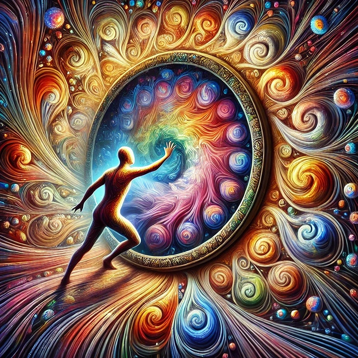 AI art that Zachary Daigle made after ketamine treatment.
