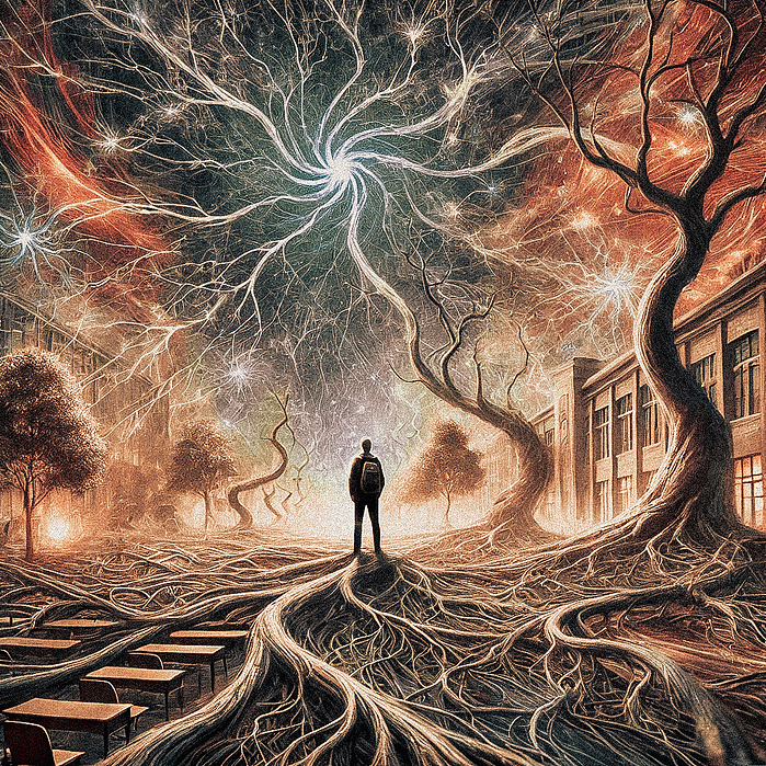 AI art that Zachary Daigle made after ketamine treatment.