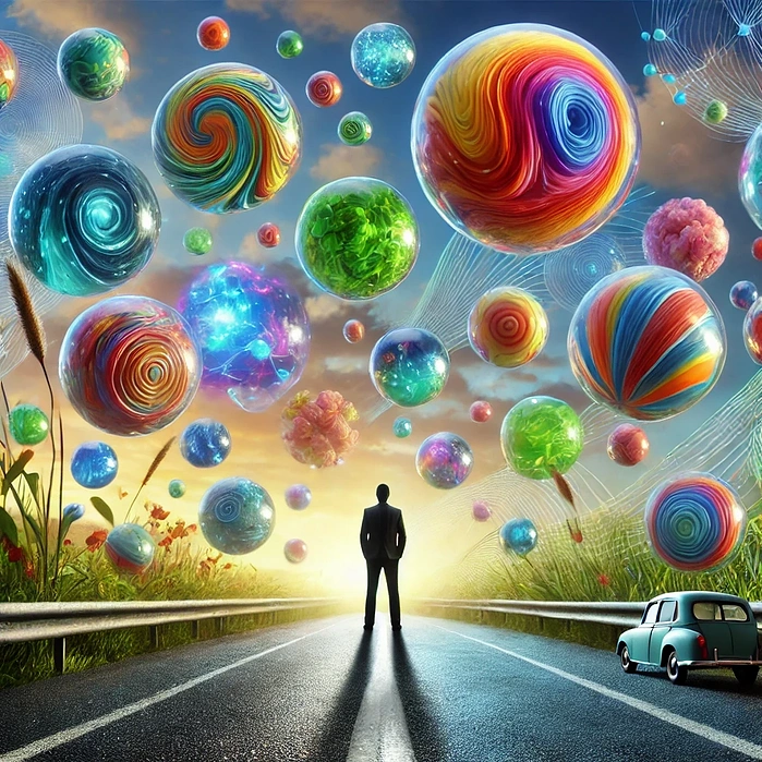 AI art that Zachary Daigle made after ketamine treatment.