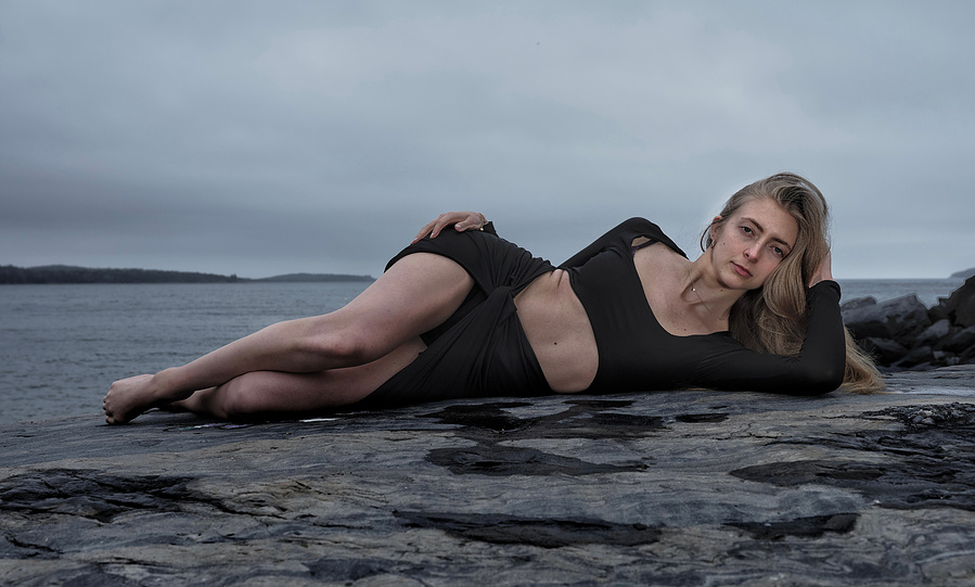 Model posing at Point Pleasant Park 