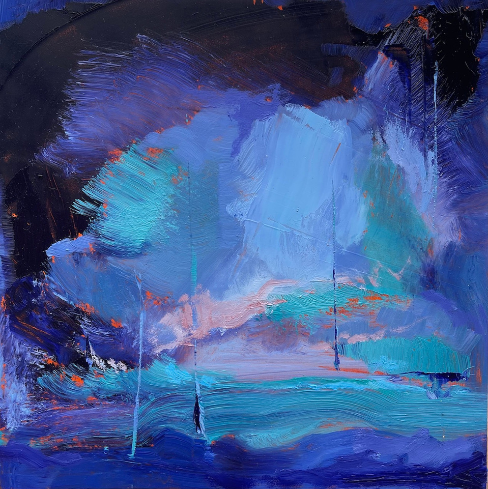 Blue Tide, oil painting by Jessica Dunn
