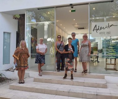 The artists of Quinta Art Collective, exhibition at Gallery Aderita Artistic Space, Vale do Lobo, Portugal