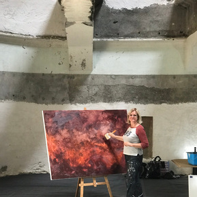 Jessica Dunn artist painting in Guarda SIAC#4