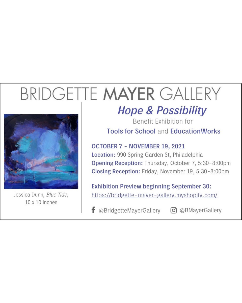 Blue Tide, by Jessica Dunn .
Bridgette Mayer Gallery
