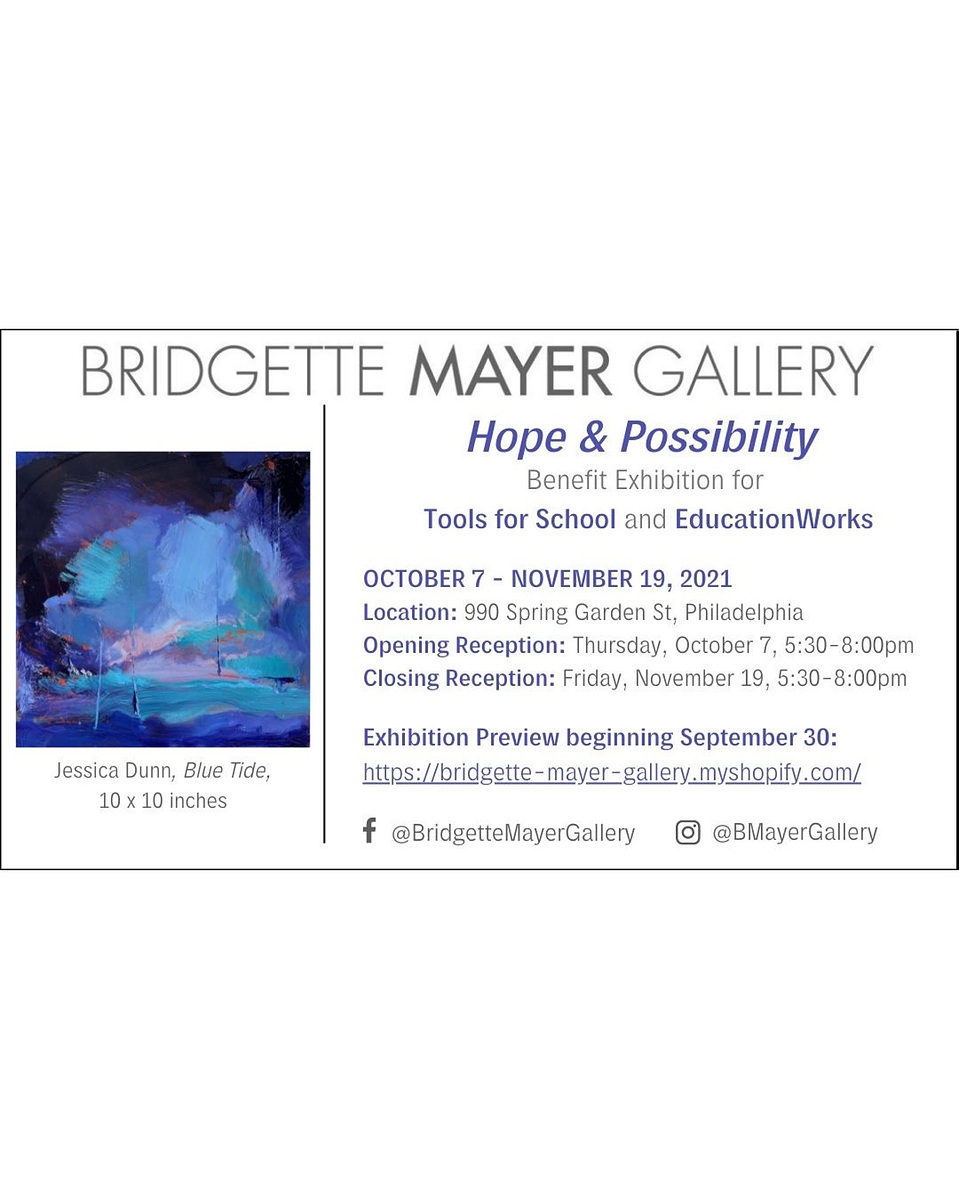 Blue Tide, by Jessica Dunn .
Bridgette Mayer Gallery
