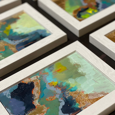 Small oil paintings by Jessica Dunn