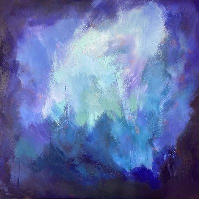 Blue Lights - Oil painting by Jessica Dunn
