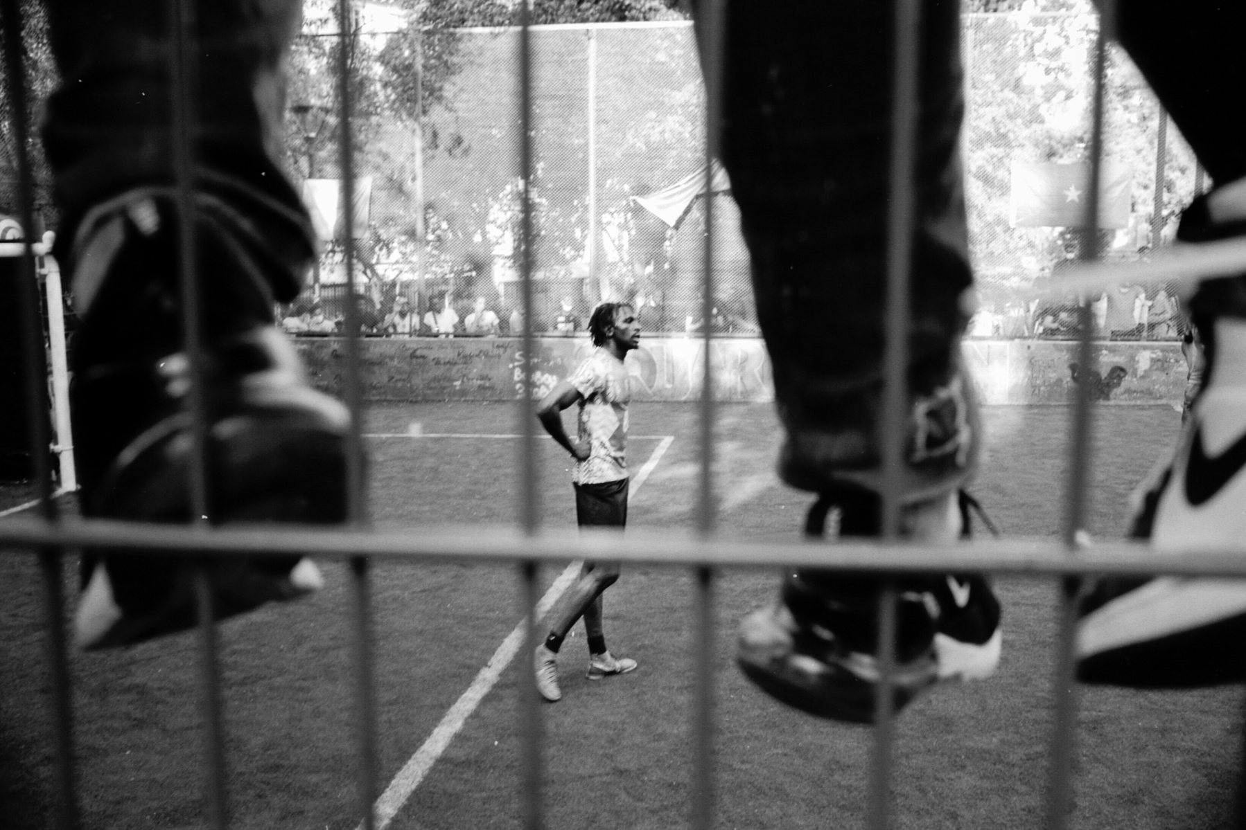 Football game at the CAN du 18ème between Tunisia & Guinea - Paris 2021 
