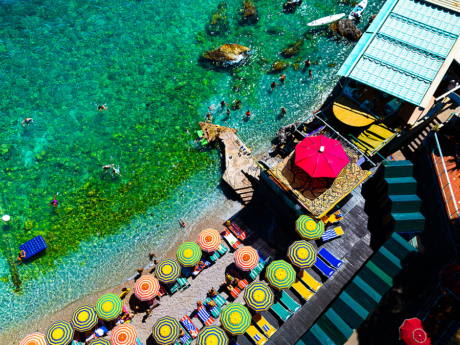 Aerial view of Capri Italy