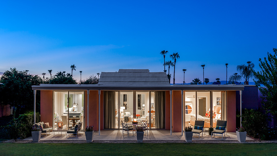 Outside of a house in Palm Springs