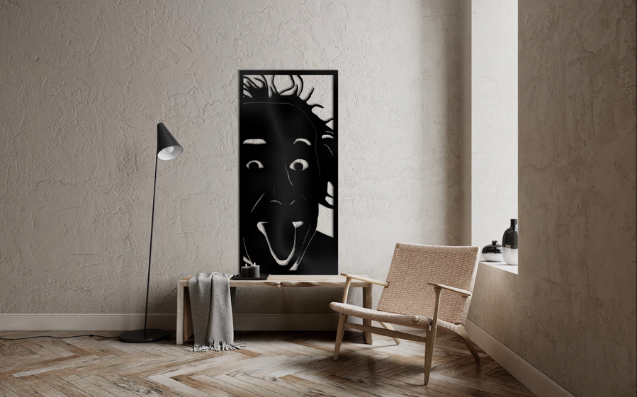 This is "Albert" an artwork of the artist Marcello Ghirardi Paganella, part of  its "Icon" Collection.