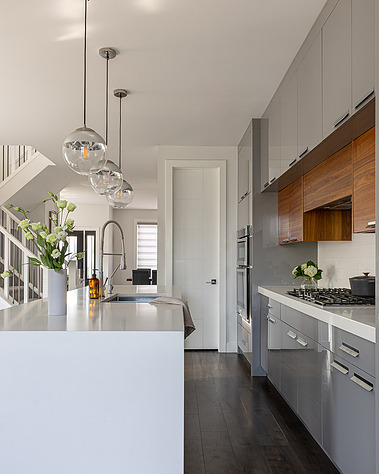 photography of sleek contemporary kitchen design 