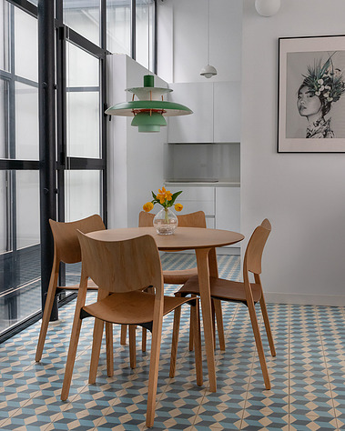 photography of funky modern light-filled apartment in Seville, Spain