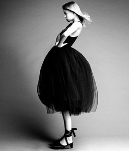 Chloe Nicolas photographed by Adam Amouri in Paris Tokyo New York. Dress from a dancing brand, high fashion photography 