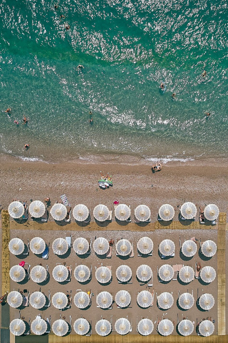 Antalya beach drone shot