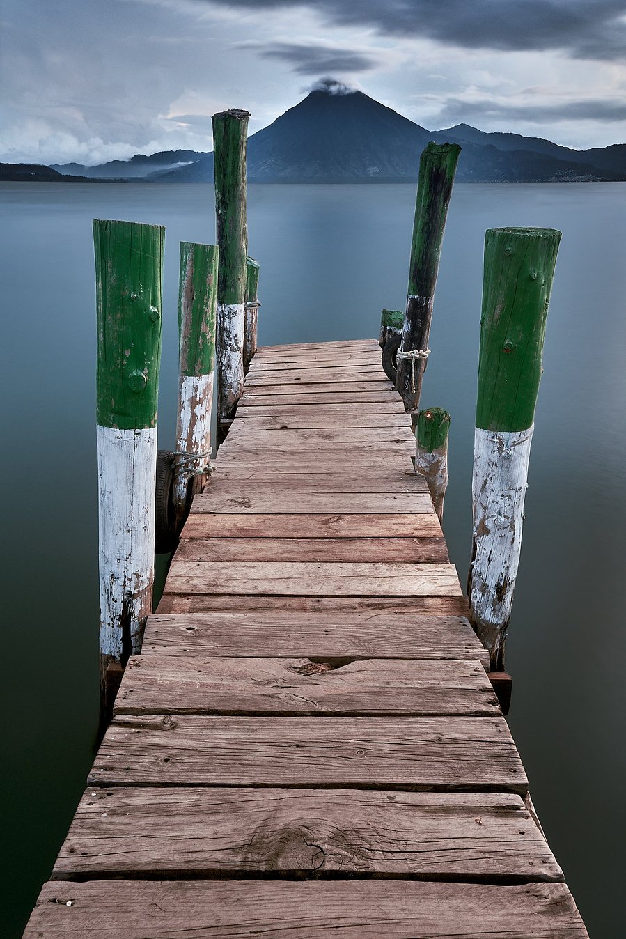 Lake atitlan dock in guatemala