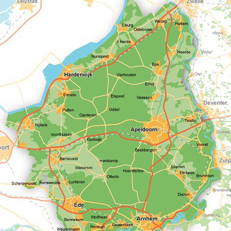 Landkaartje
Veluwe