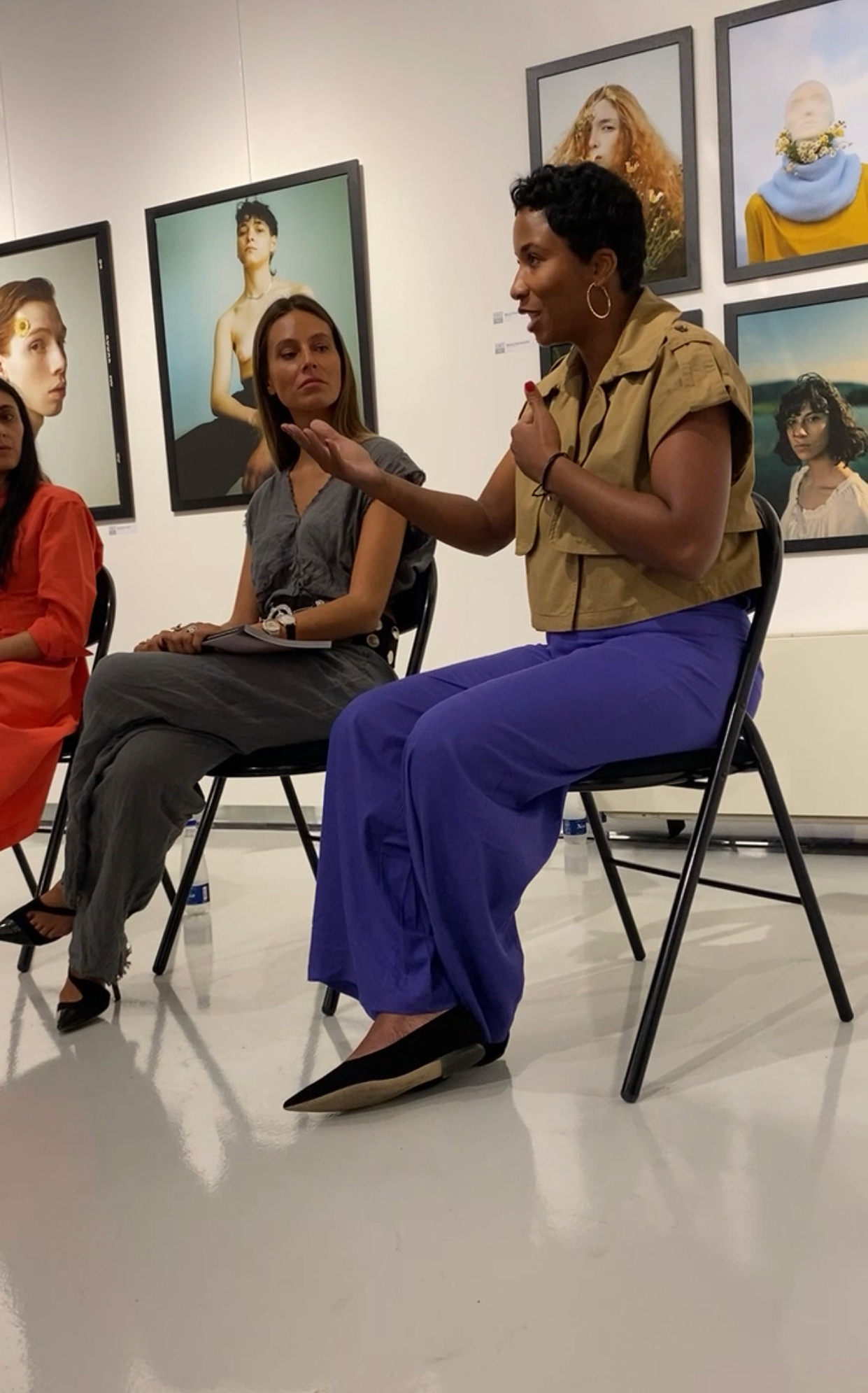 Renee Daley of Zenassidy Photography pictured talking during an artist talk at the Just Women exhibition