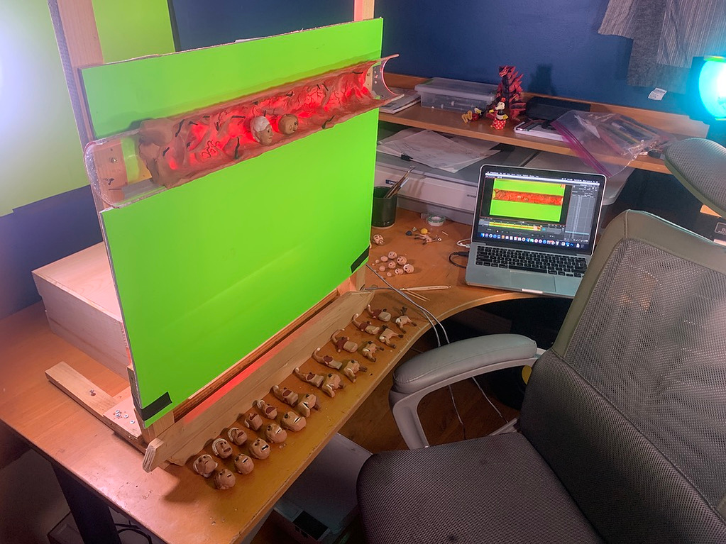 Stop Motion animation puppet from Oliver Levine animation. Inside vein