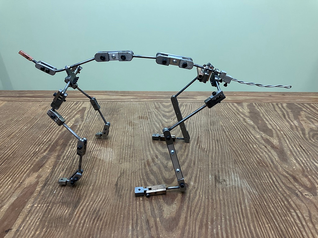 Taxidermy Rabbit puppet armature from Oliver Levine animation 