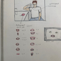 Ade Music video Ambivert storyboard. Behind the scenes from Oliver Levine animation