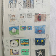 Ade Music video Ambivert storyboard. Behind the scenes from Oliver Levine animation