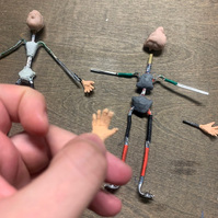 Stop Motion animation puppet from Oliver Levine animation. Zach Dorn animated film Charlotte