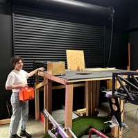 Behind the scenes set of Oliver Levine animation
