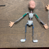 Stop Motion animation puppet from Oliver Levine animation. Zach Dorn animated film Charlotte