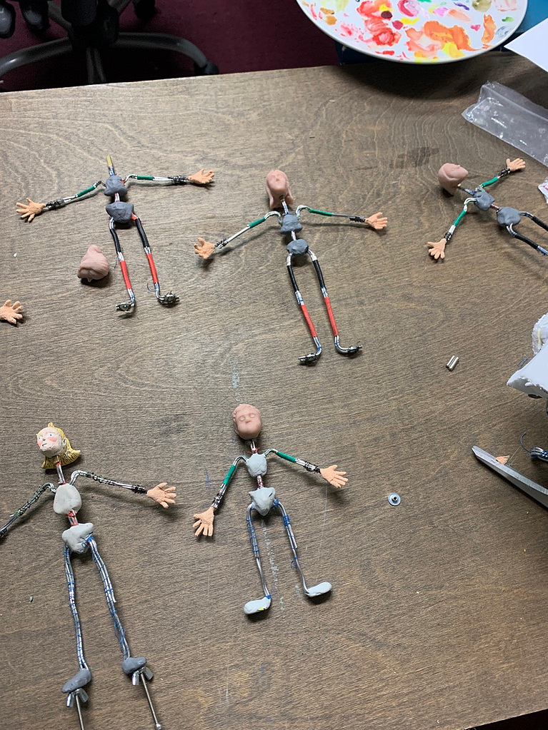Stop Motion animation puppet from Oliver Levine animation. Zach Dorn animated film Charlotte