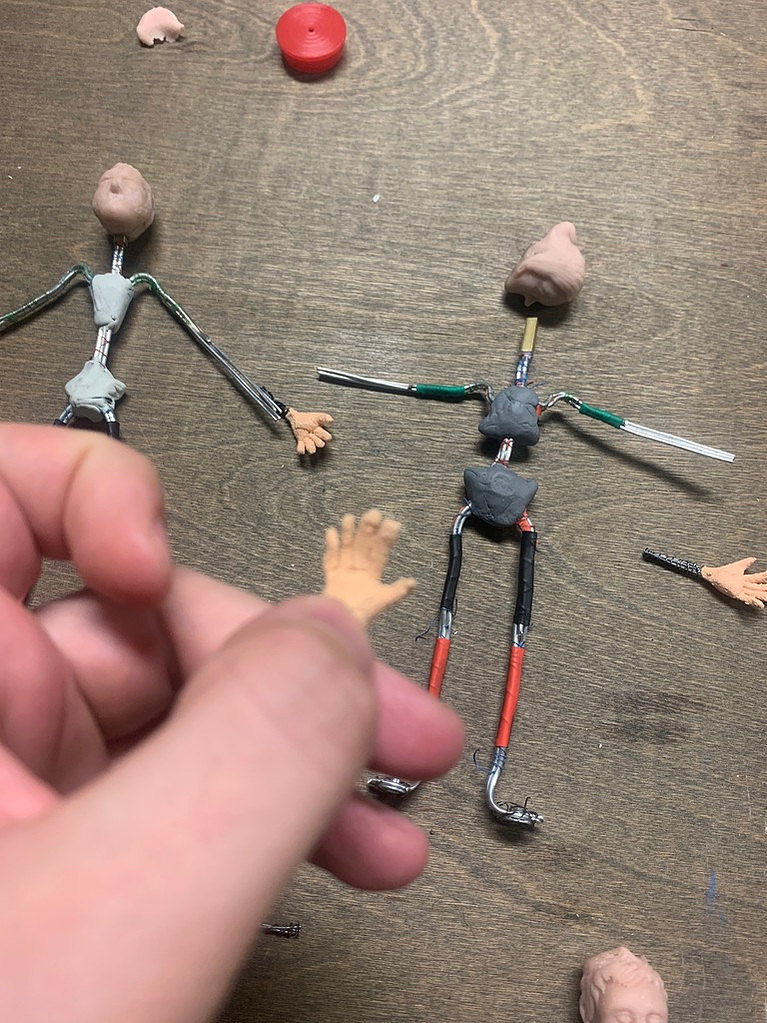 Stop Motion animation puppet from Oliver Levine animation. Zach Dorn animated film Charlotte