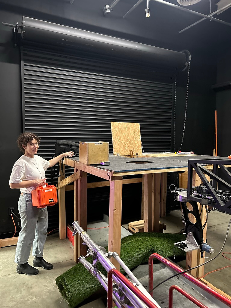 Behind the scenes set of Oliver Levine animation
