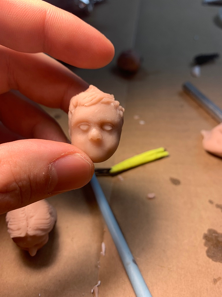 Stop Motion animation puppet from Oliver Levine animation. Zach Dorn animated film Charlotte