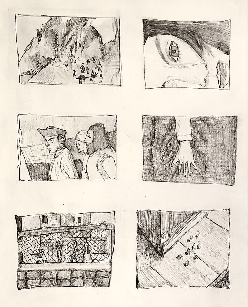Stop Motion animation storyboard from Oliver Levine animation. 