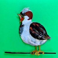 Ade Music video Ambivert. Behind the scenes from Oliver Levine animation. Paper cutout puppets. bird
